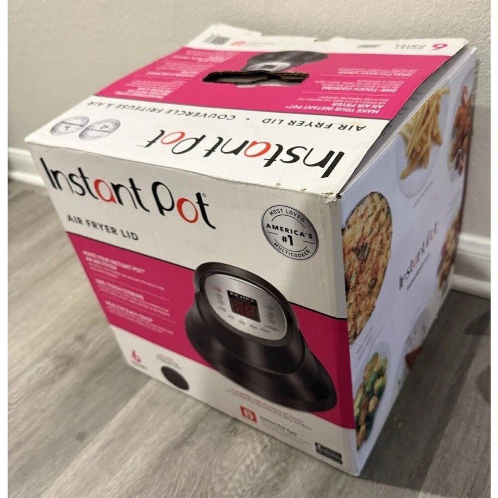 Instant Pot 6 Quart Multi-Use Air Fryer Lid with Base Compatible with Air Fryer